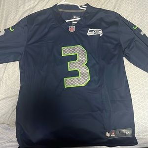 russel wilson seahawks long sleeve on field jersey